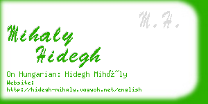 mihaly hidegh business card